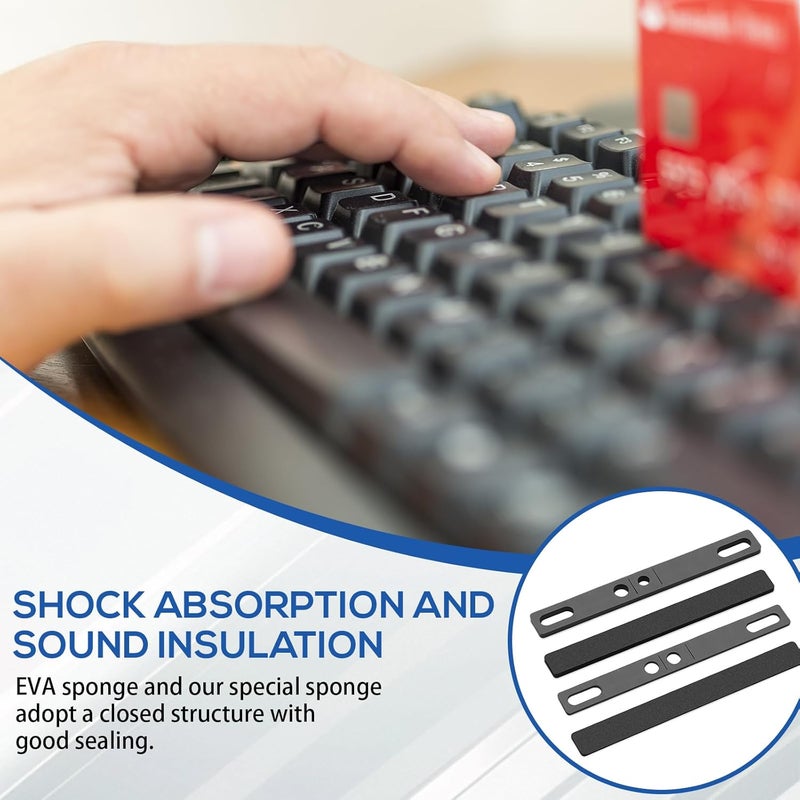 Joyfolk Keyboard Spacebar Foam, 4 Pcs Space Bar Keyboard Foam Silencer Pad Sound Dampeners Keyboards Silencer Sheet Foams and EVA Foams Pad for 6.25u Mechanical Keyboards Space Bar, 2mm and 3mm - Image 5